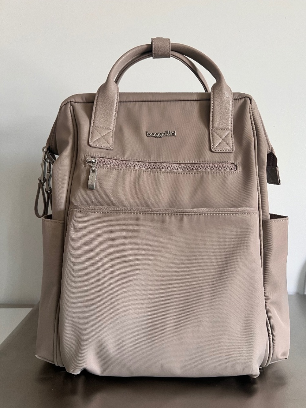 Baggalini Soho Backpack in Beige